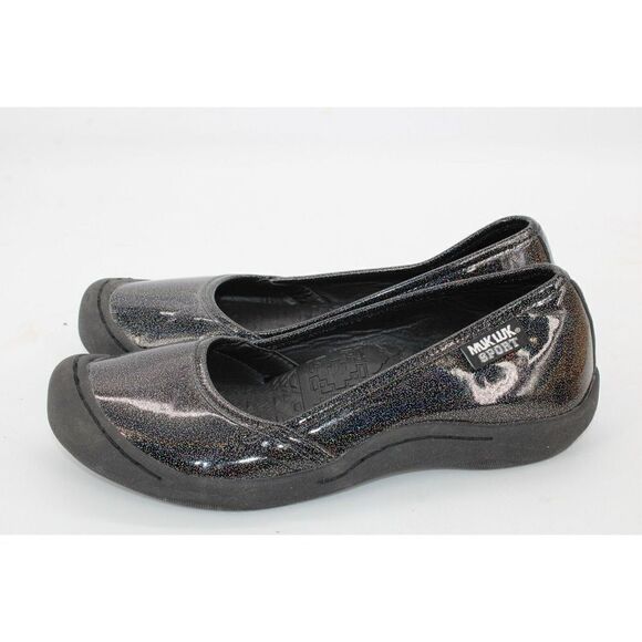 Muk Luks Sport Shoes sz 7 Slip On Black Sparkle glitter WPL6134 - Picture 1 of 10
